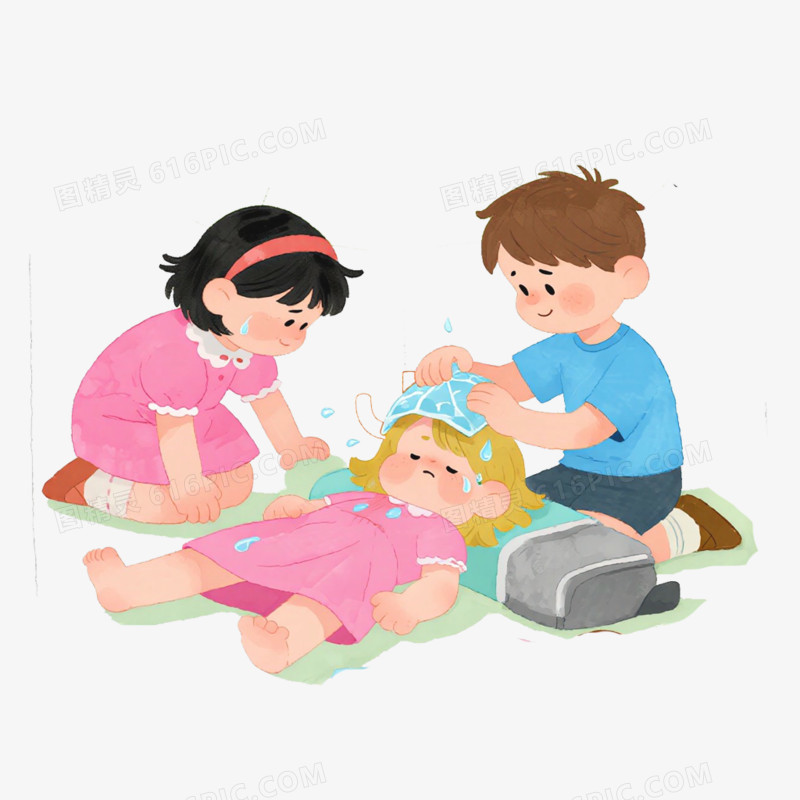 夏季中暑急救免抠元素