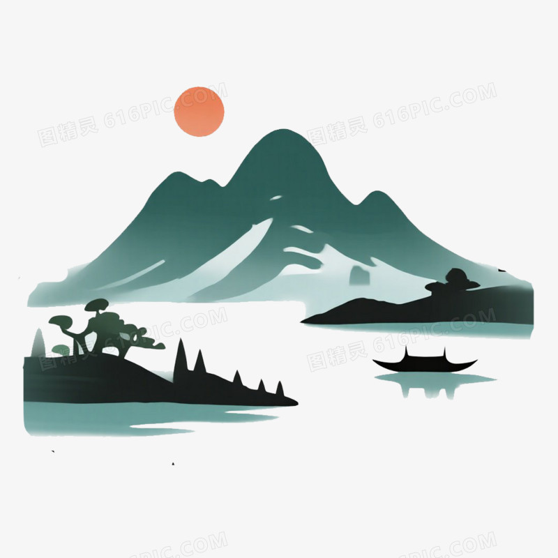 简笔古风免抠小元素