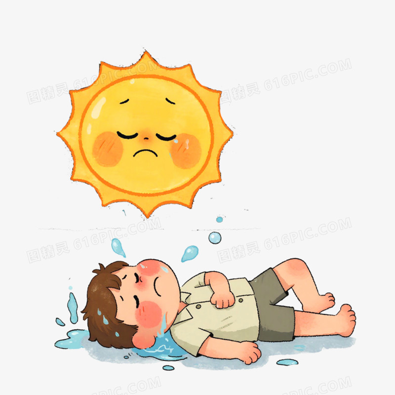 夏季中暑免抠元素