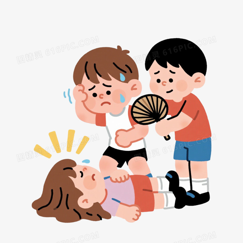 夏季中暑急救免抠元素