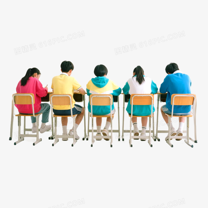 摄影实拍学生教室学习免抠元素