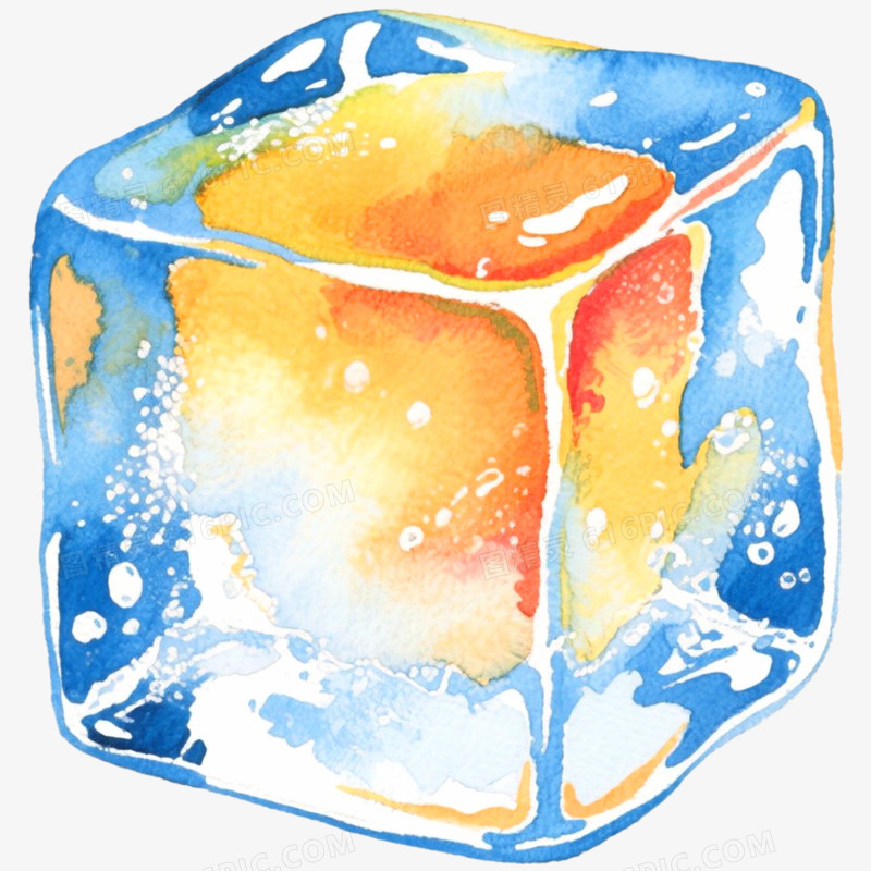 手绘插画冰块免抠元素