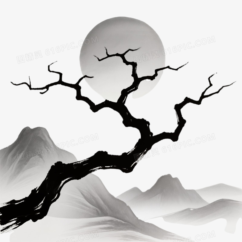 各类树的卡通画免抠元素