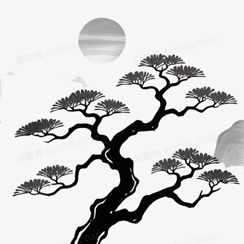 各类树的卡通画免抠元素
