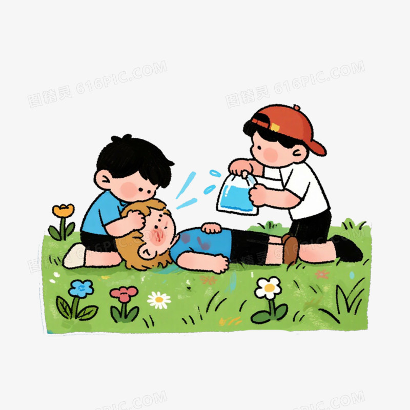 夏季中暑急救免抠元素