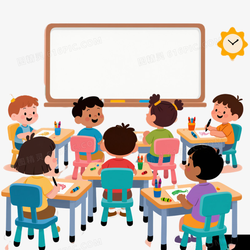 学前班教室卡通图片免抠元素