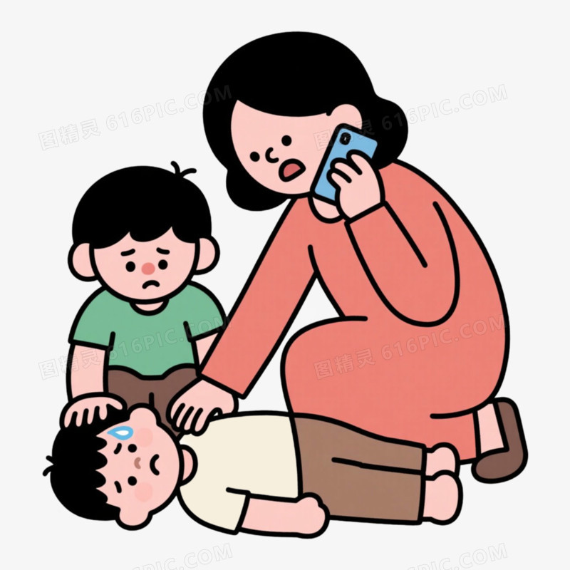 急救夏季中暑症状免抠元素