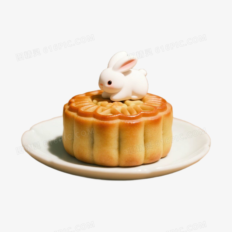 月饼玉兔中秋免抠元素