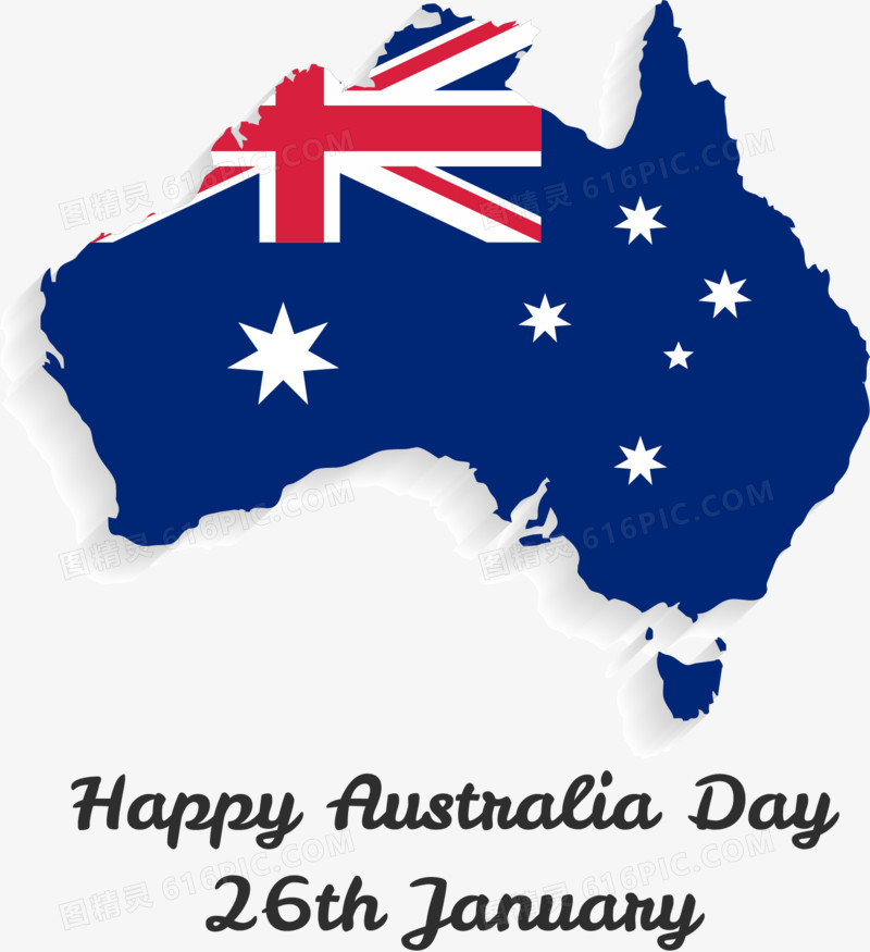 澳大利亚国旗地图