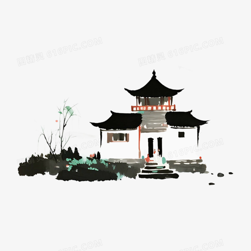 古风建筑小元素免抠元素