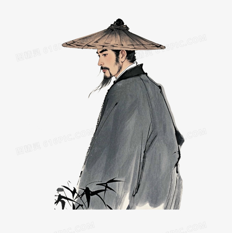 中国风古典意境简笔画免抠元素