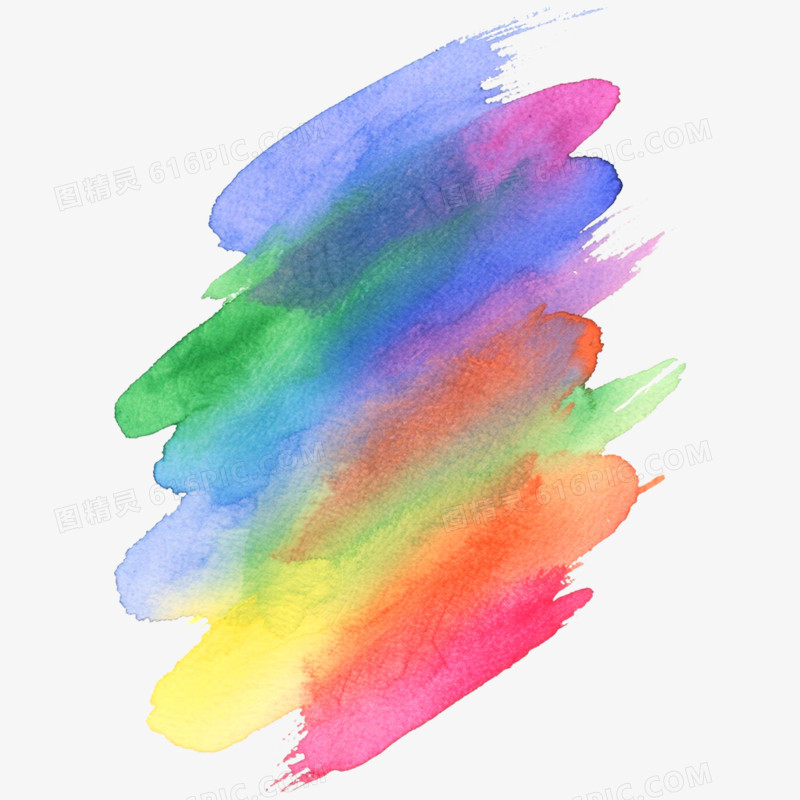 手绘插画水彩喷溅装饰图案免抠元素