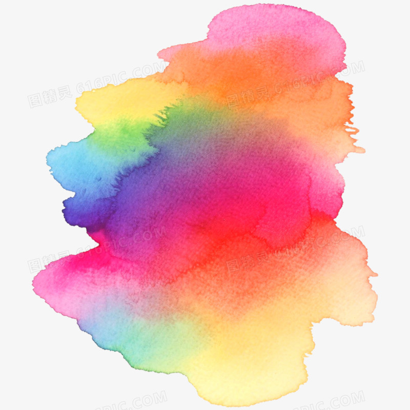 手绘插画水彩喷溅装饰图案免抠元素