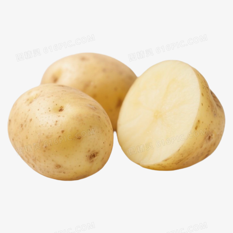 切开的土豆秋天的热门水果蔬菜免抠元素