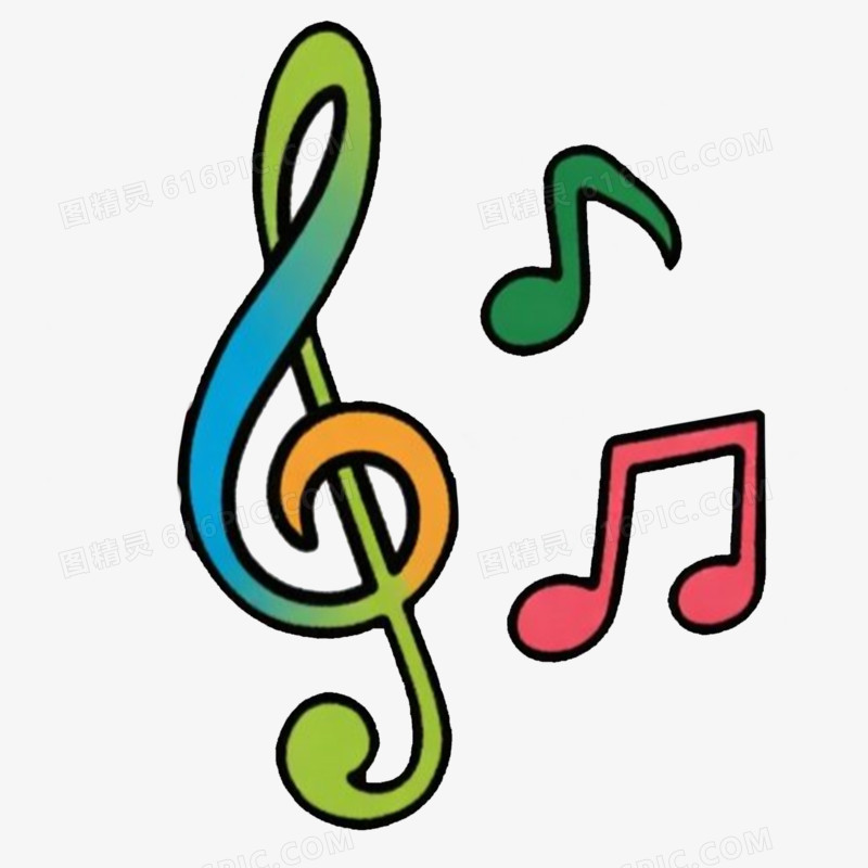 卡通画音乐符号免抠元素