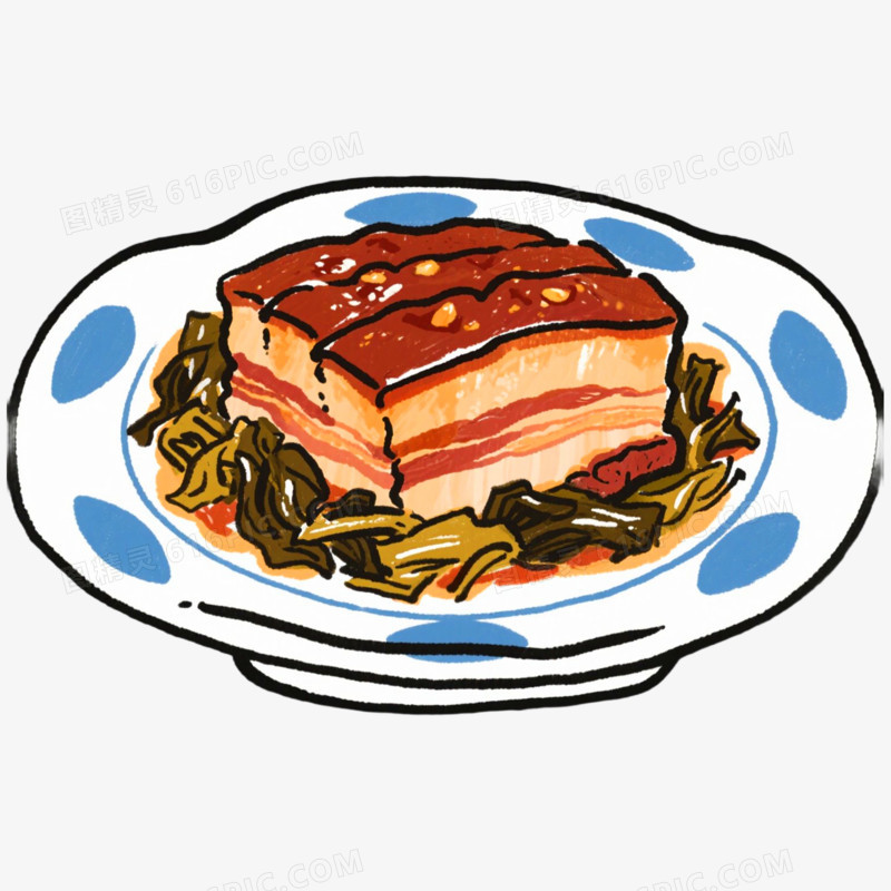 大肉梅菜扣肉菜式免抠元素