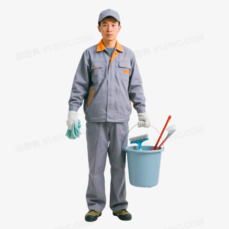 摄影风格保洁免抠元素