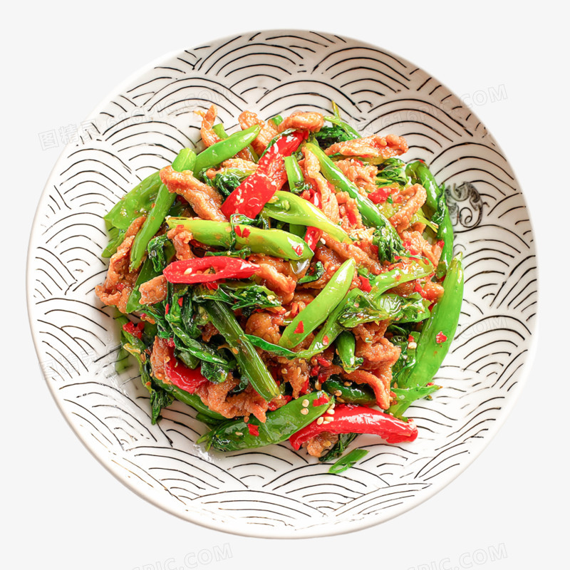 实拍高清摄影辣椒炒肉免抠元素