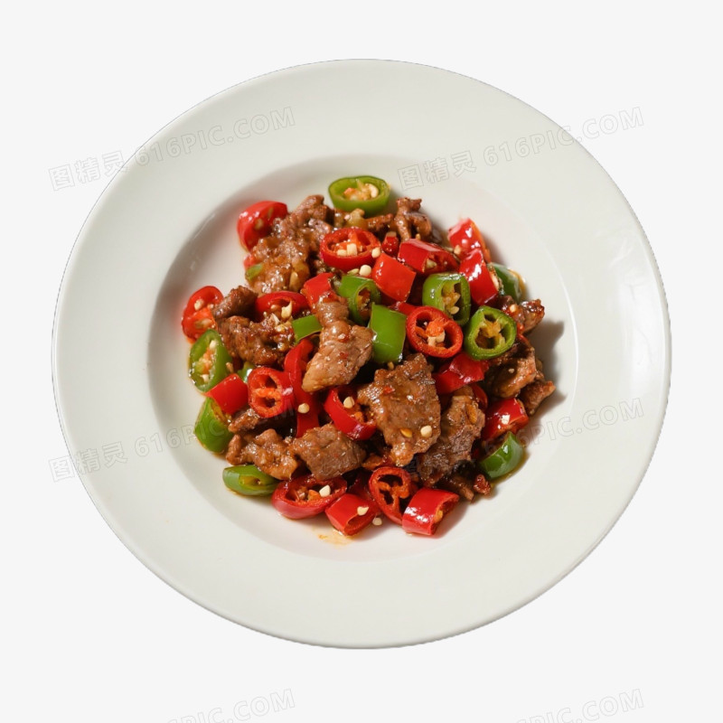 实拍摄影图辣椒炒肉免抠元素