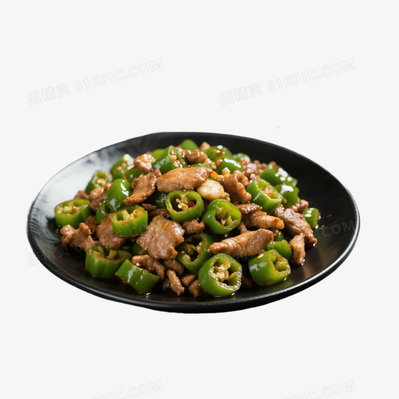 实拍摄影图辣椒炒肉免抠元素
