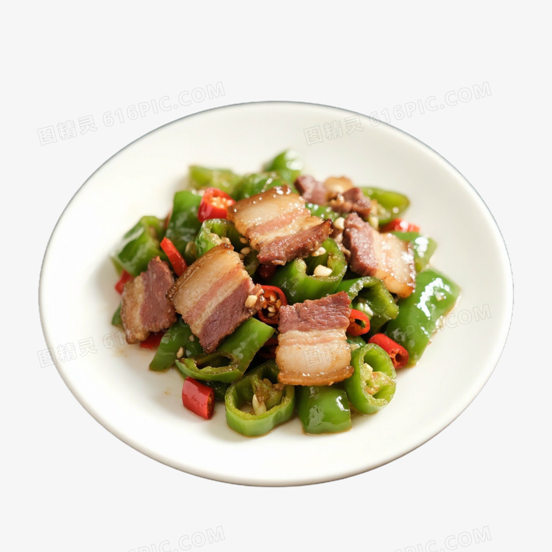 实拍摄影图辣椒炒肉免抠元素