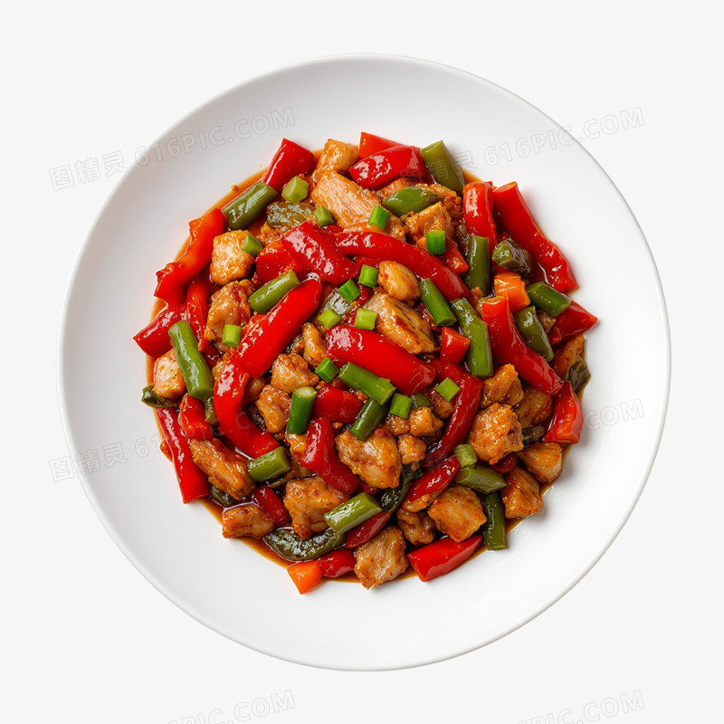 辣椒炒肉免抠元素