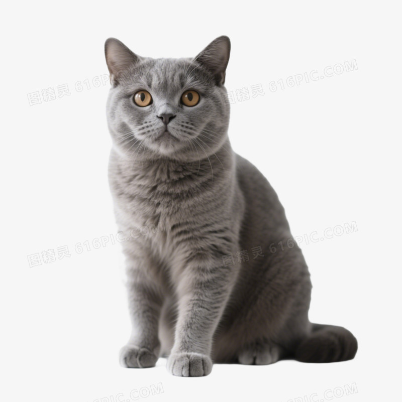 摄影一只英短蓝猫免抠元素
