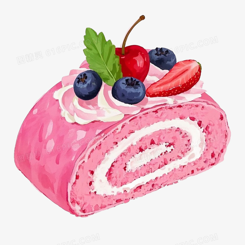卡通手绘蛋糕甜品免抠元素