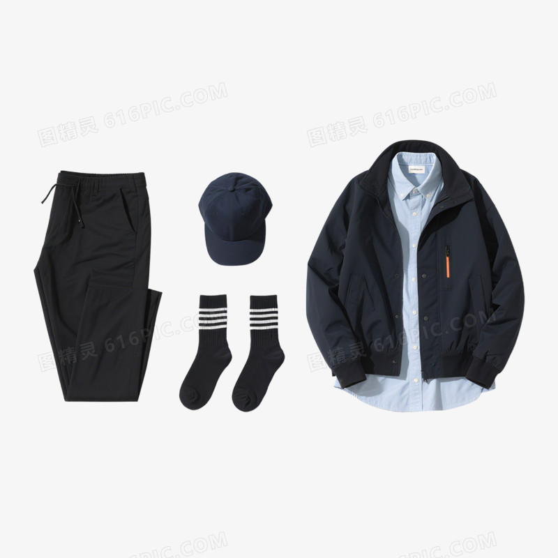 产品实物一组服装图免抠元素