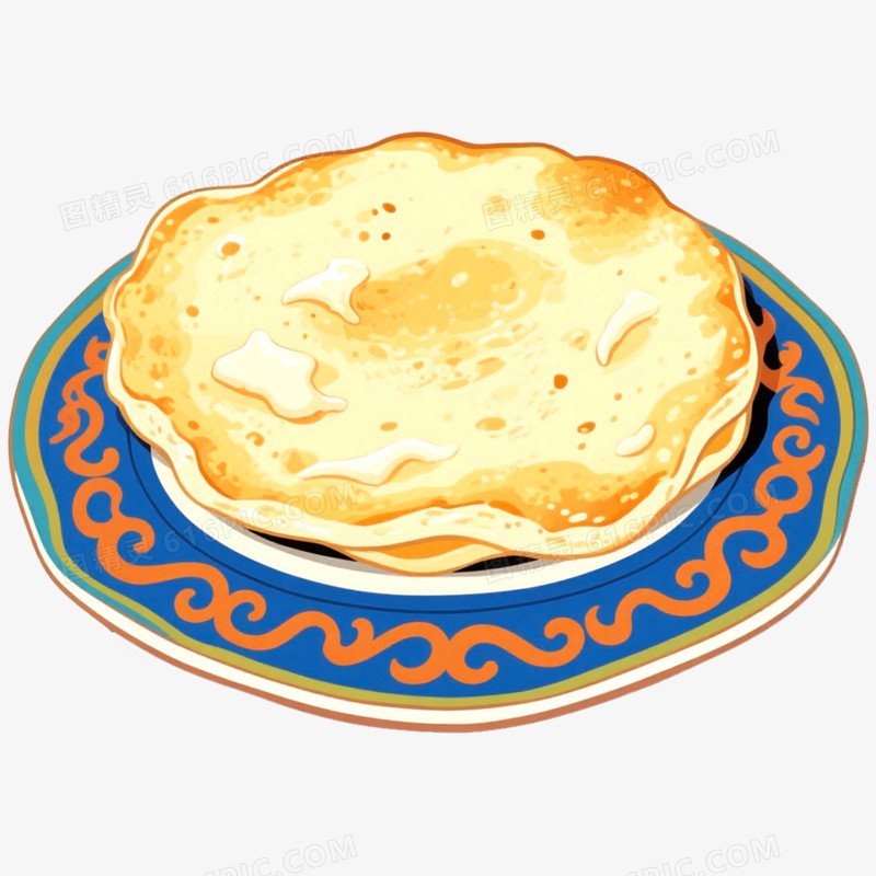 手绘插画蒙古美食奶皮子免抠元素