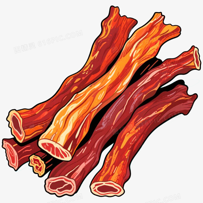 手绘插画蒙古美食奶肉干免抠元素