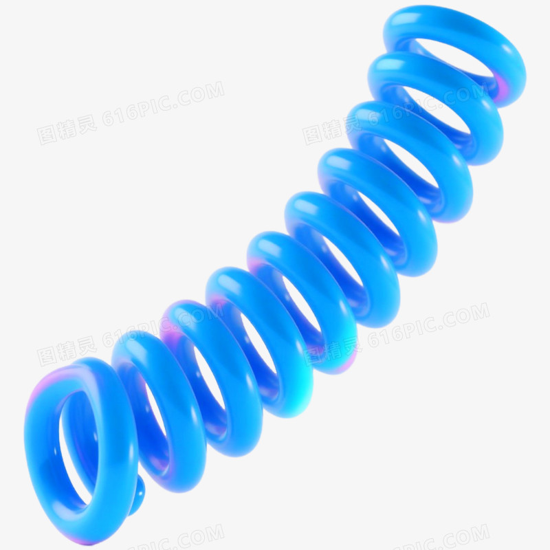 3D立体弹簧免抠元素