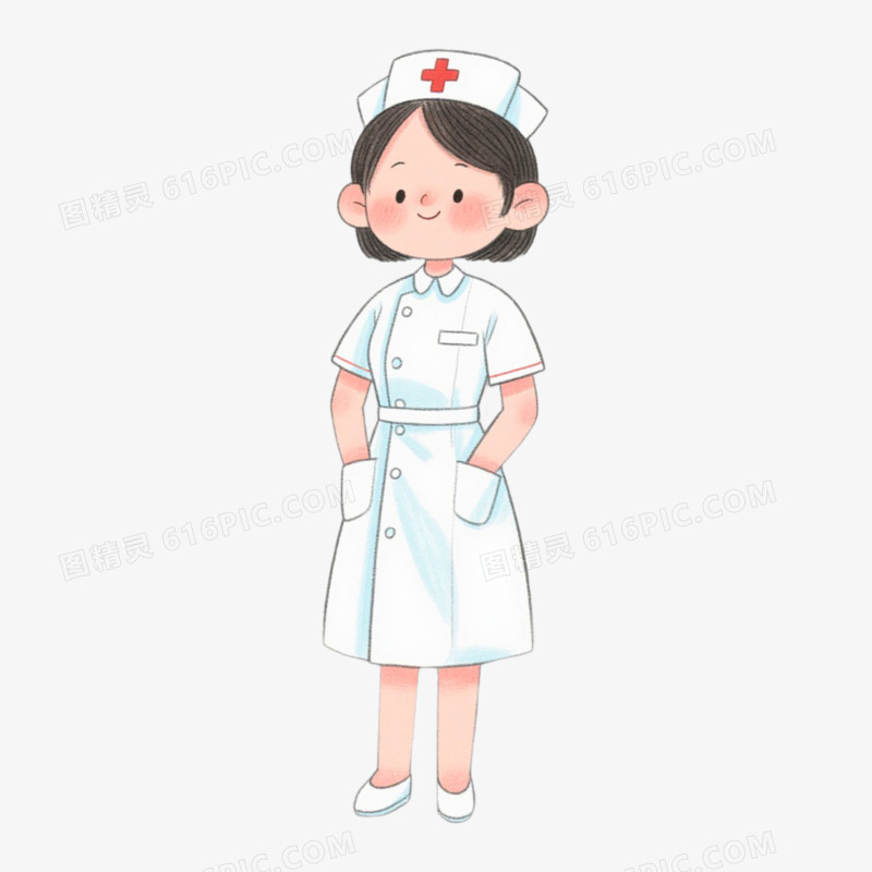 急诊护士职业形象免抠元素