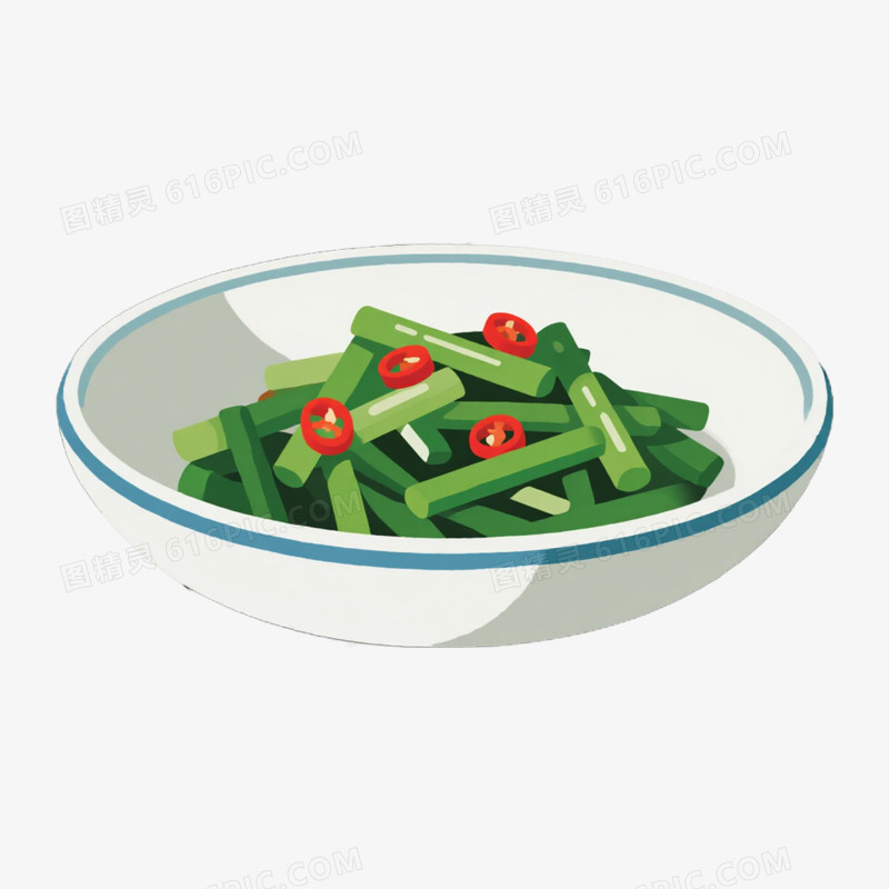 凉菜拼盘手绘卡通免抠元素
