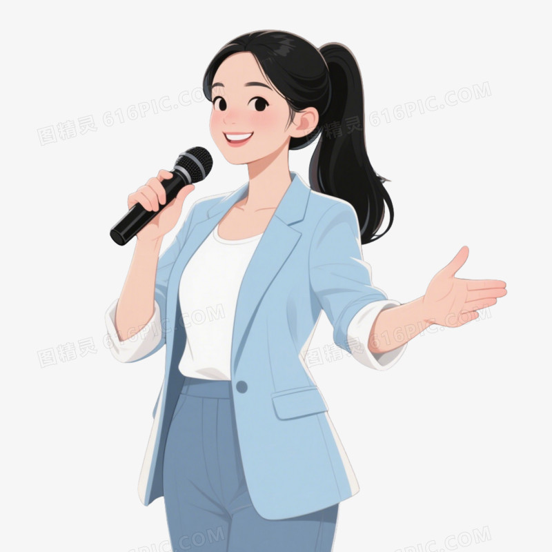 女性讲师免抠元素