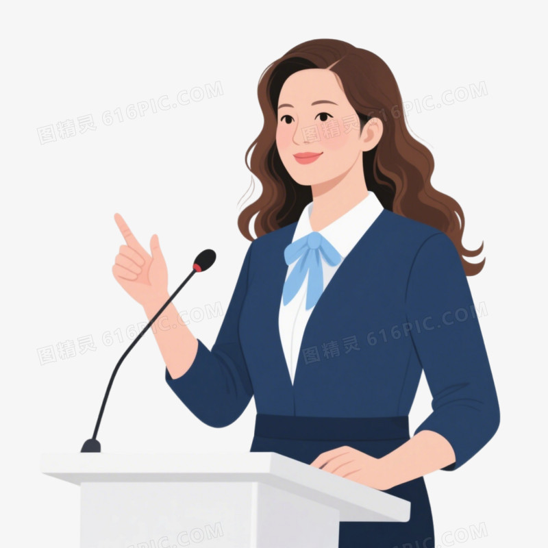 女性讲师免抠元素