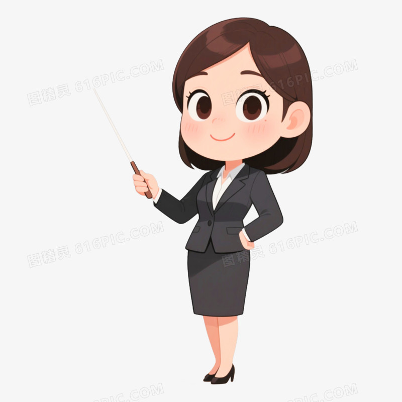 女子讲师演讲场景免抠元素