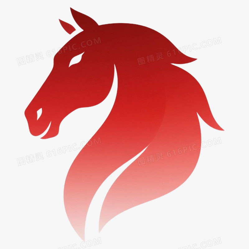 卡通手绘弥散风小马免抠元素