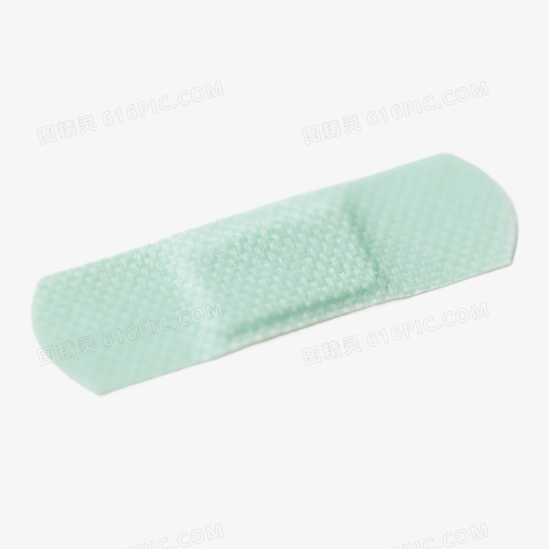 淡绿色创可贴医疗用品免抠元素