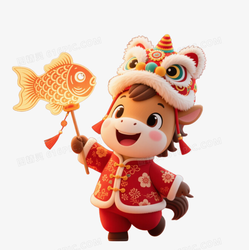 中国风马年卡通IP形象
