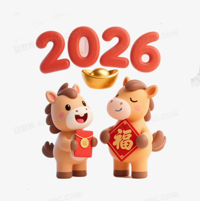 中国风马年卡通IP形象