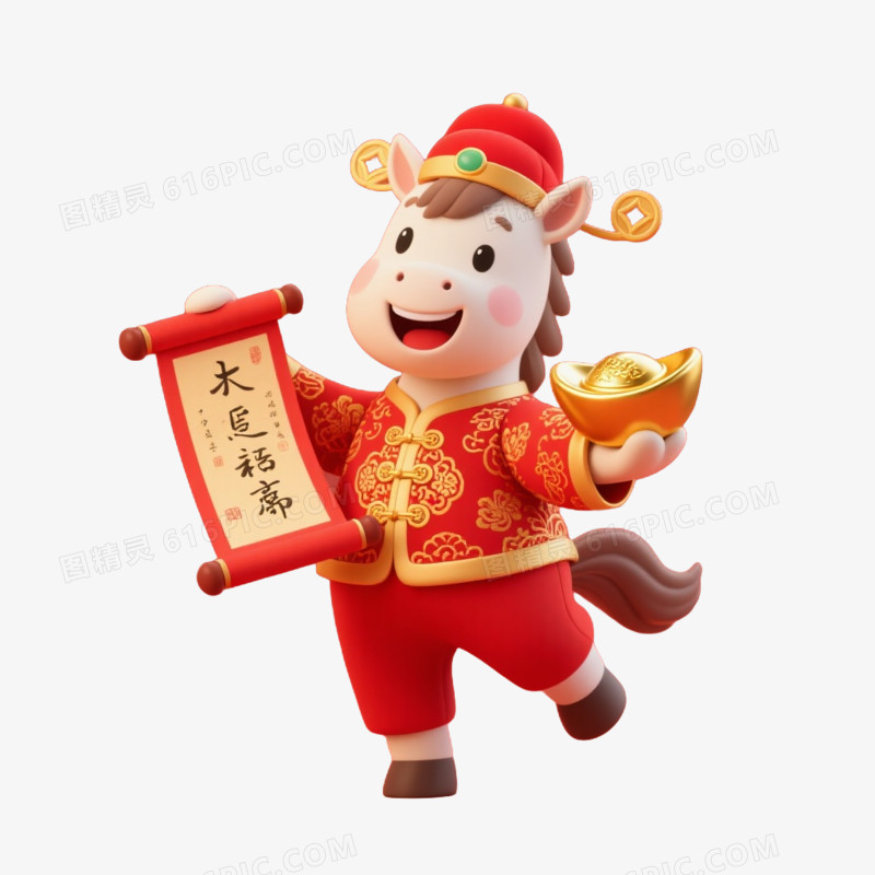 中国风马年卡通IP形象