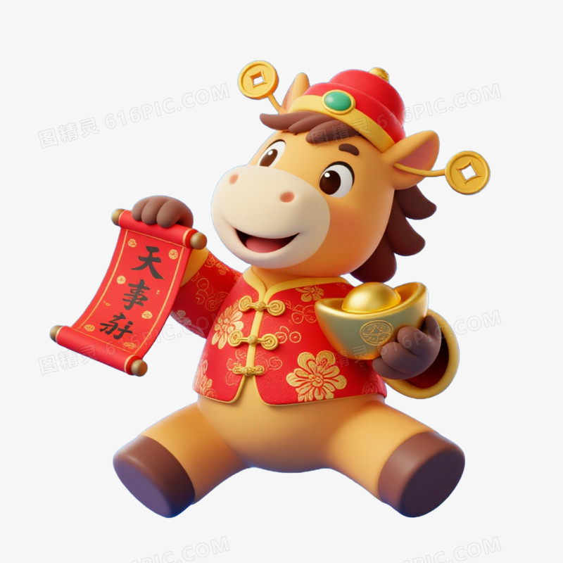 中国风马年卡通IP形象