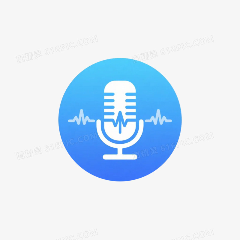 卡通手绘风格声波声音外放朗读说话图标