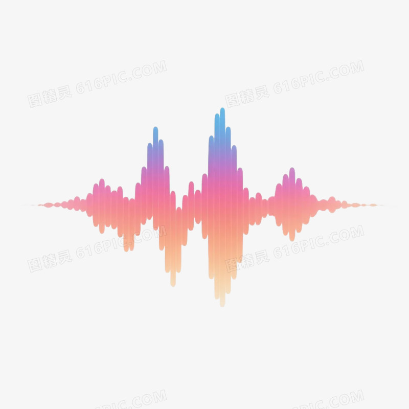 卡通手绘风格声波声音外放朗读说话图标