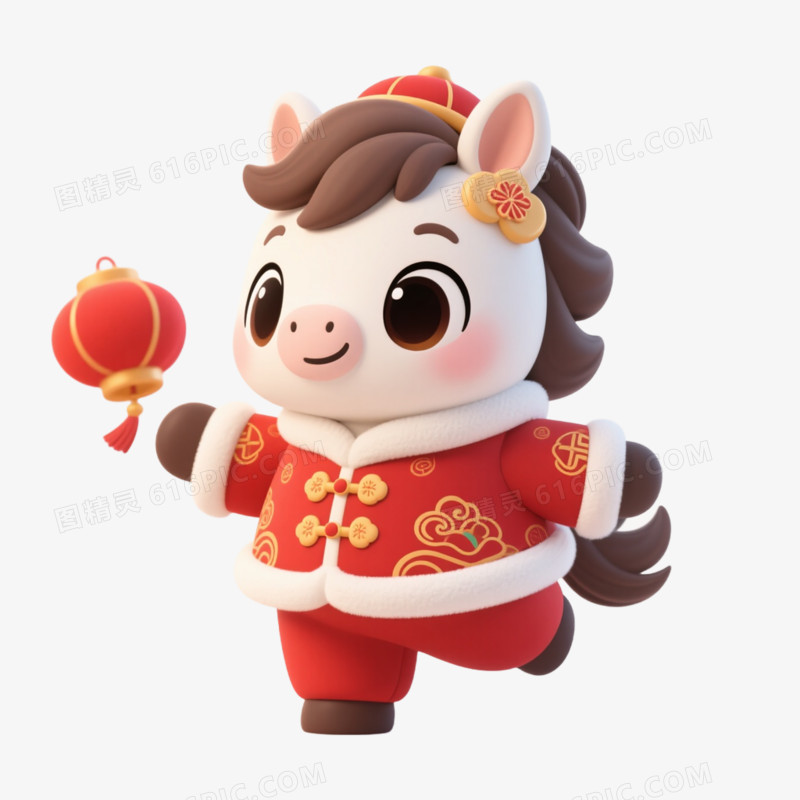 马年马形象免抠元素