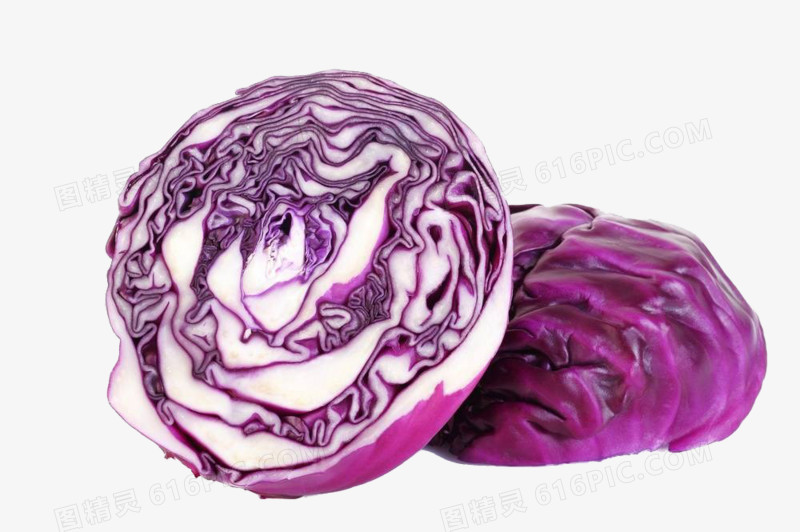 紫包菜免抠素材