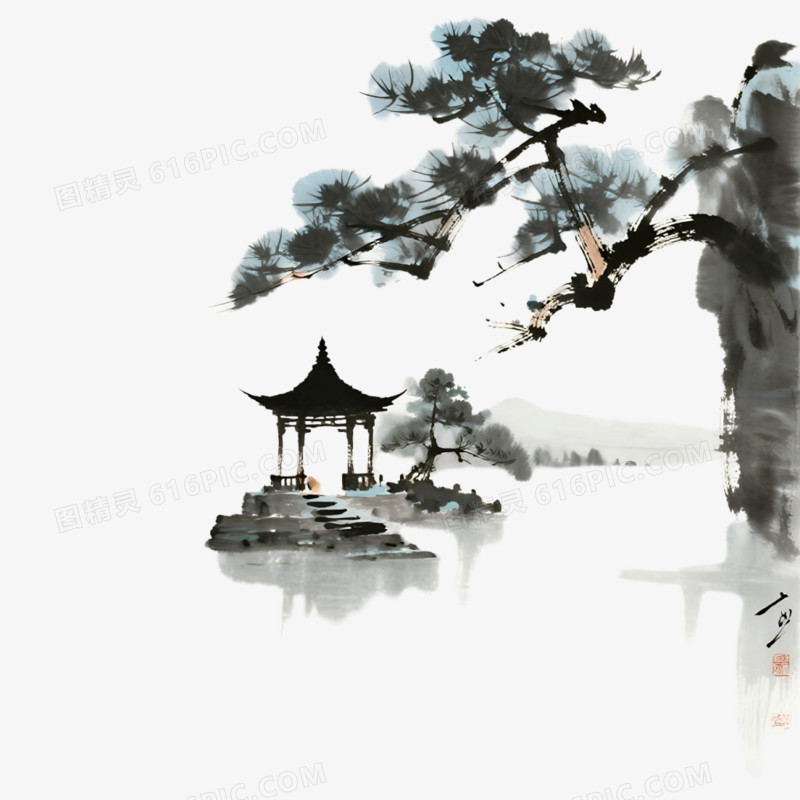 禅意建筑免抠元素