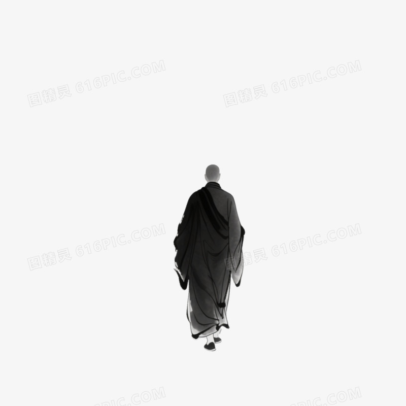 禅意僧人免抠元素