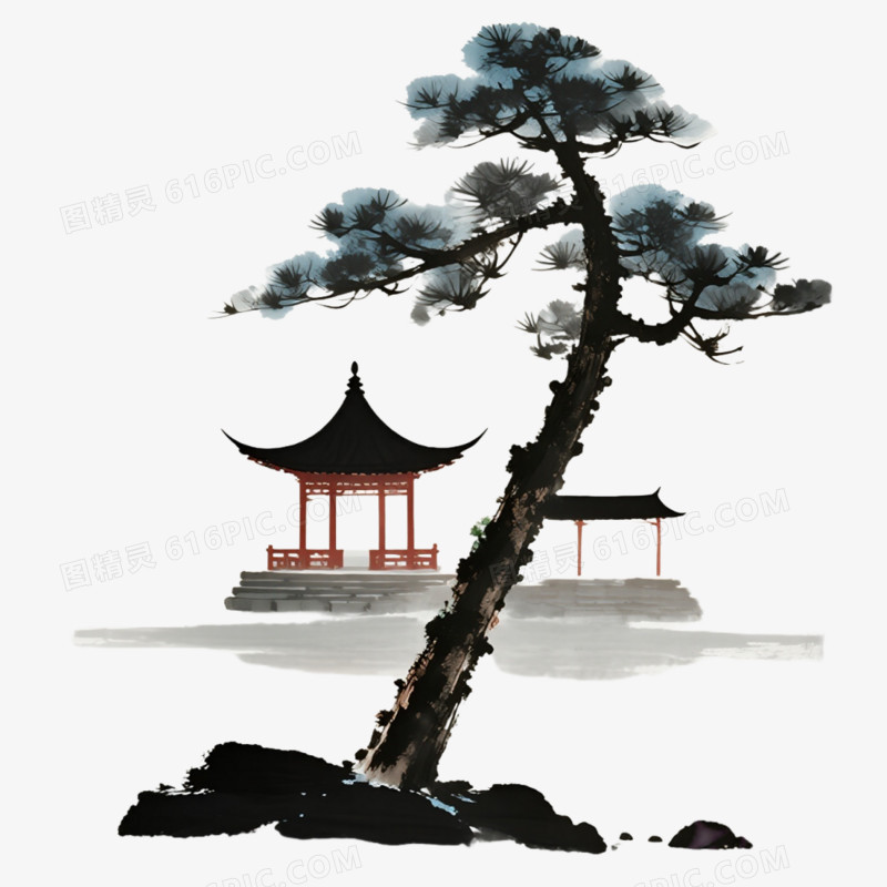 禅意建筑免抠元素